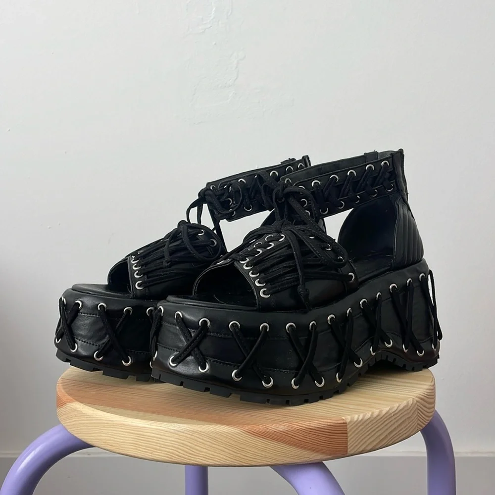 Rude awakening platform sandals (NEW) - Picture 1 of 2